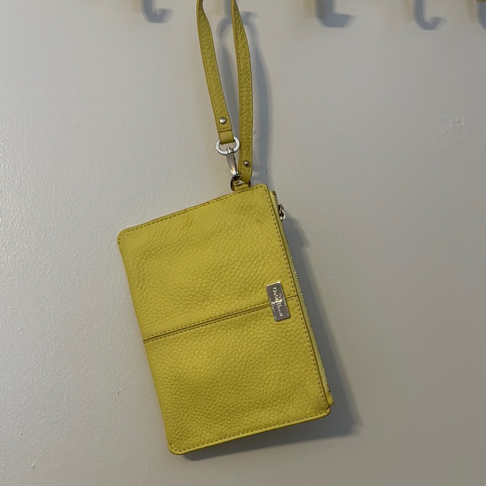 Cole Haan Yellow Leather Wristlet